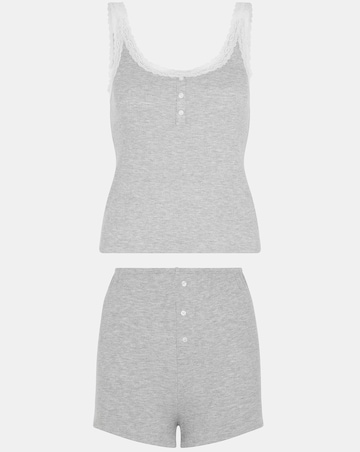 Accessorize Lace Vest Short Pyjamas Set