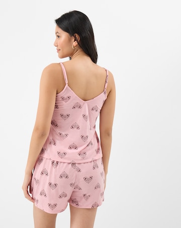 Accessorize Heart Print Lace Pyjamas Set