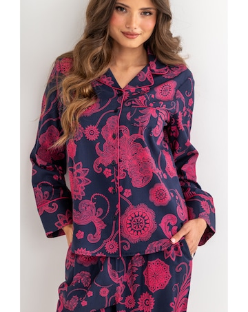 Pour Moi Pure Cotton Button Through Revere Collar Pyjama Set