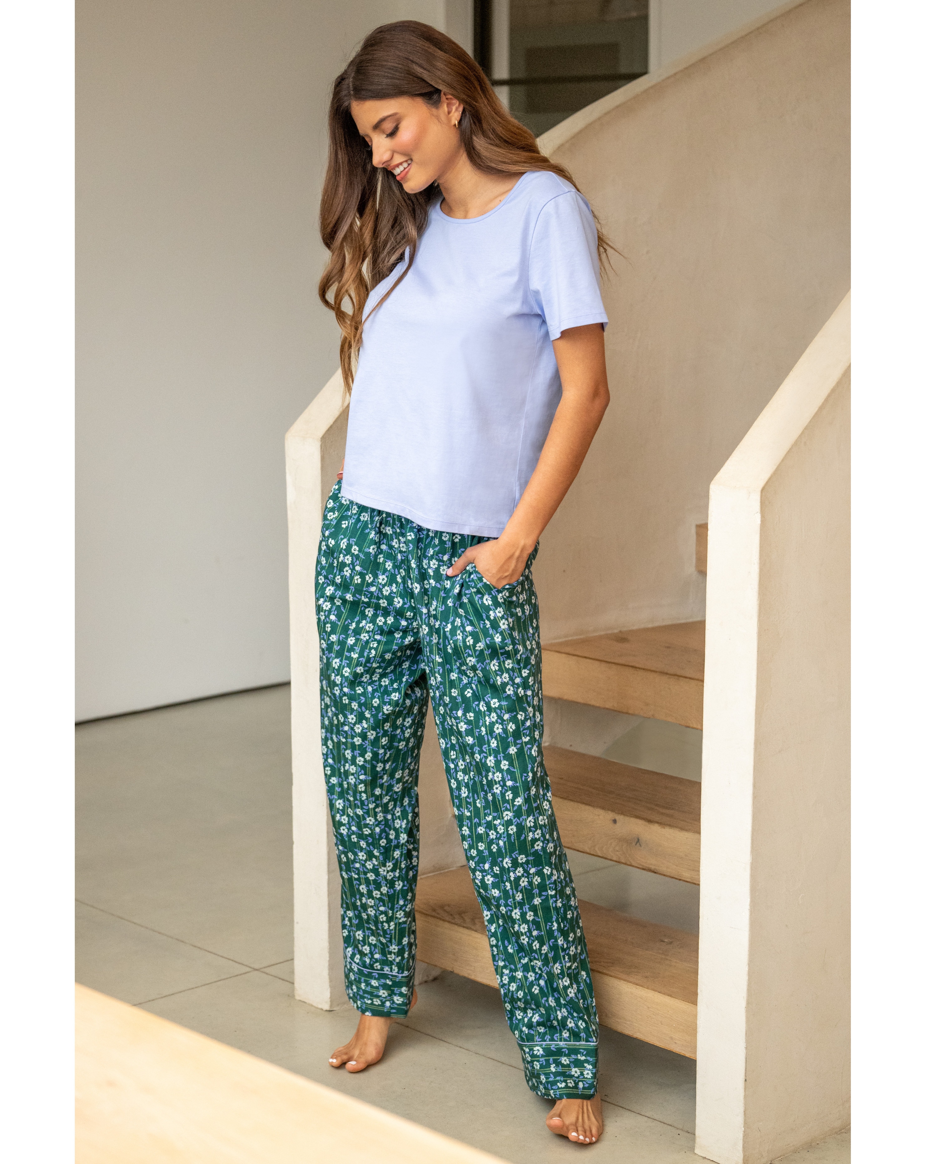 Pour Moi Pure Cotton T-shirt & Trouser Pyjama Set