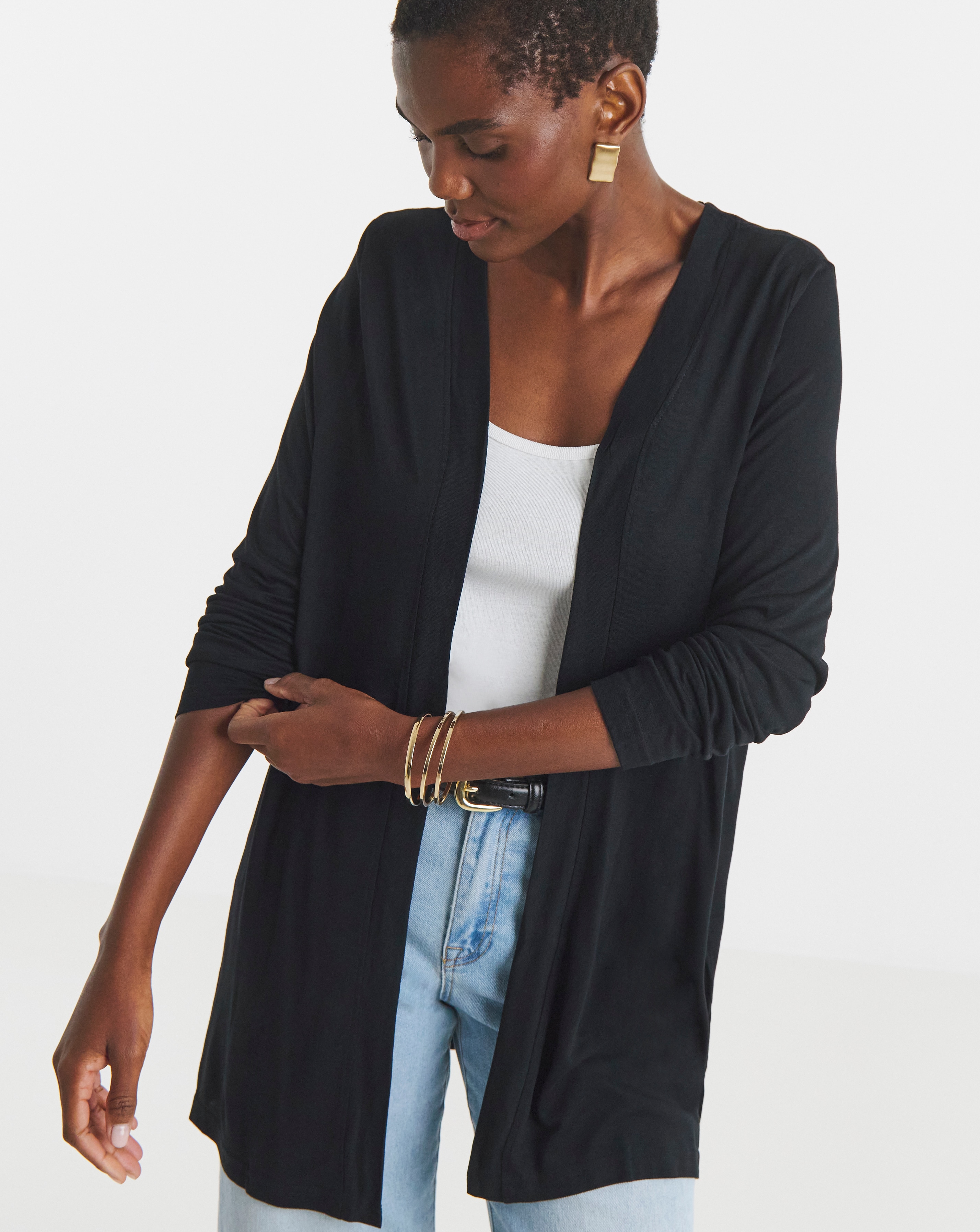 Black Edge to Jersey Cardigan