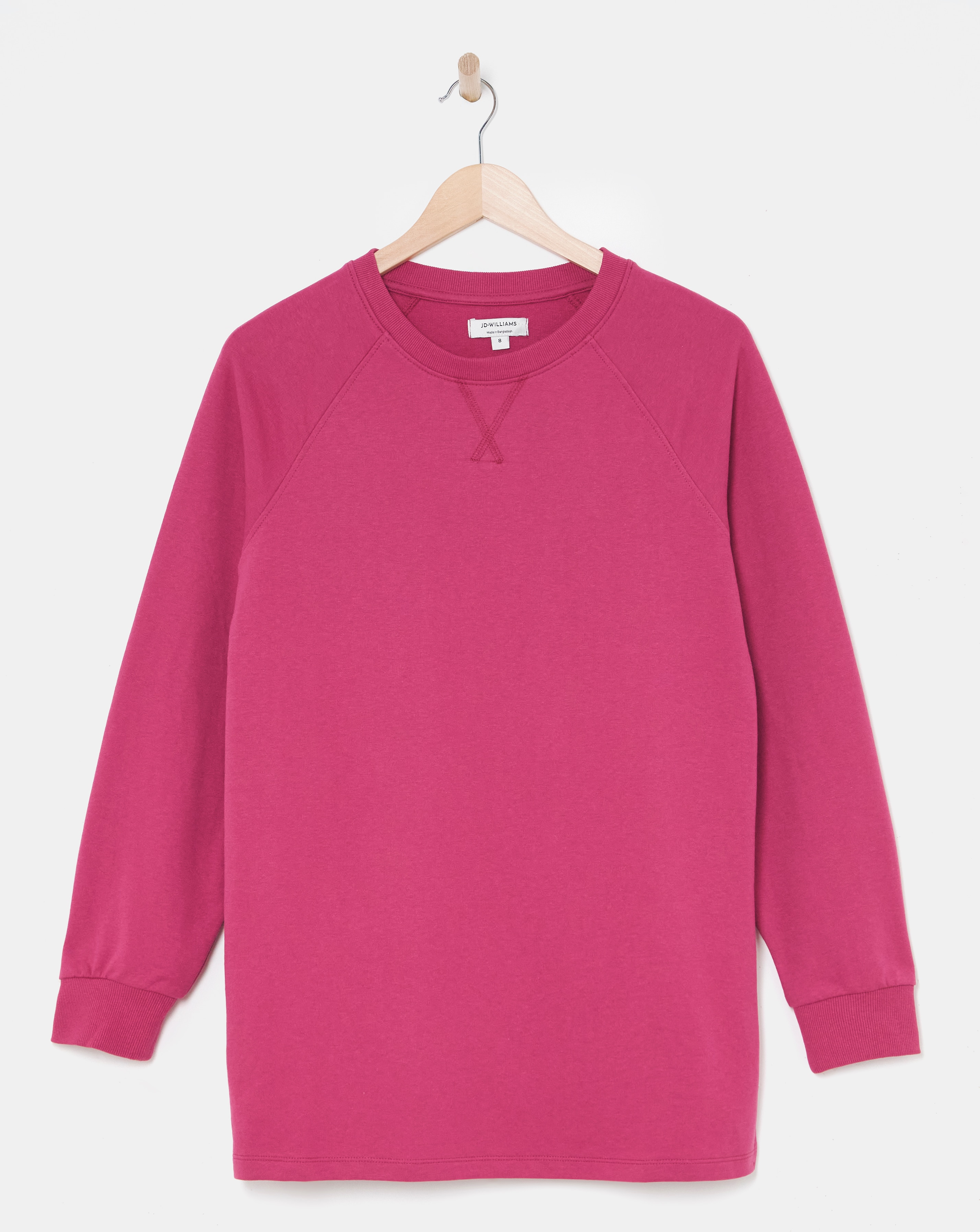 Pink Classic Longline Sweatshirt