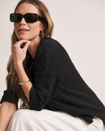 LOOSE STITCH LINEN BOXY SHORT SLEEVE