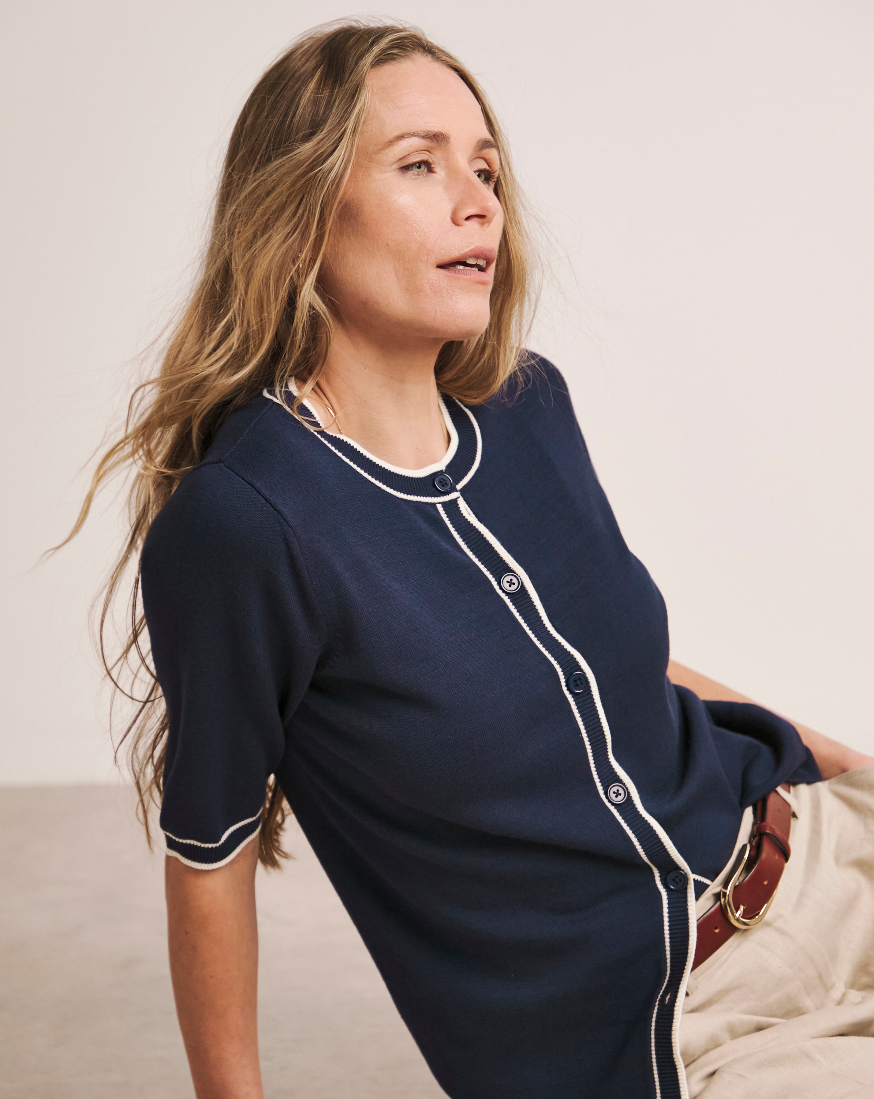 ANTHOLOGY TRIM SHORT SLEEVE CARDIGAN