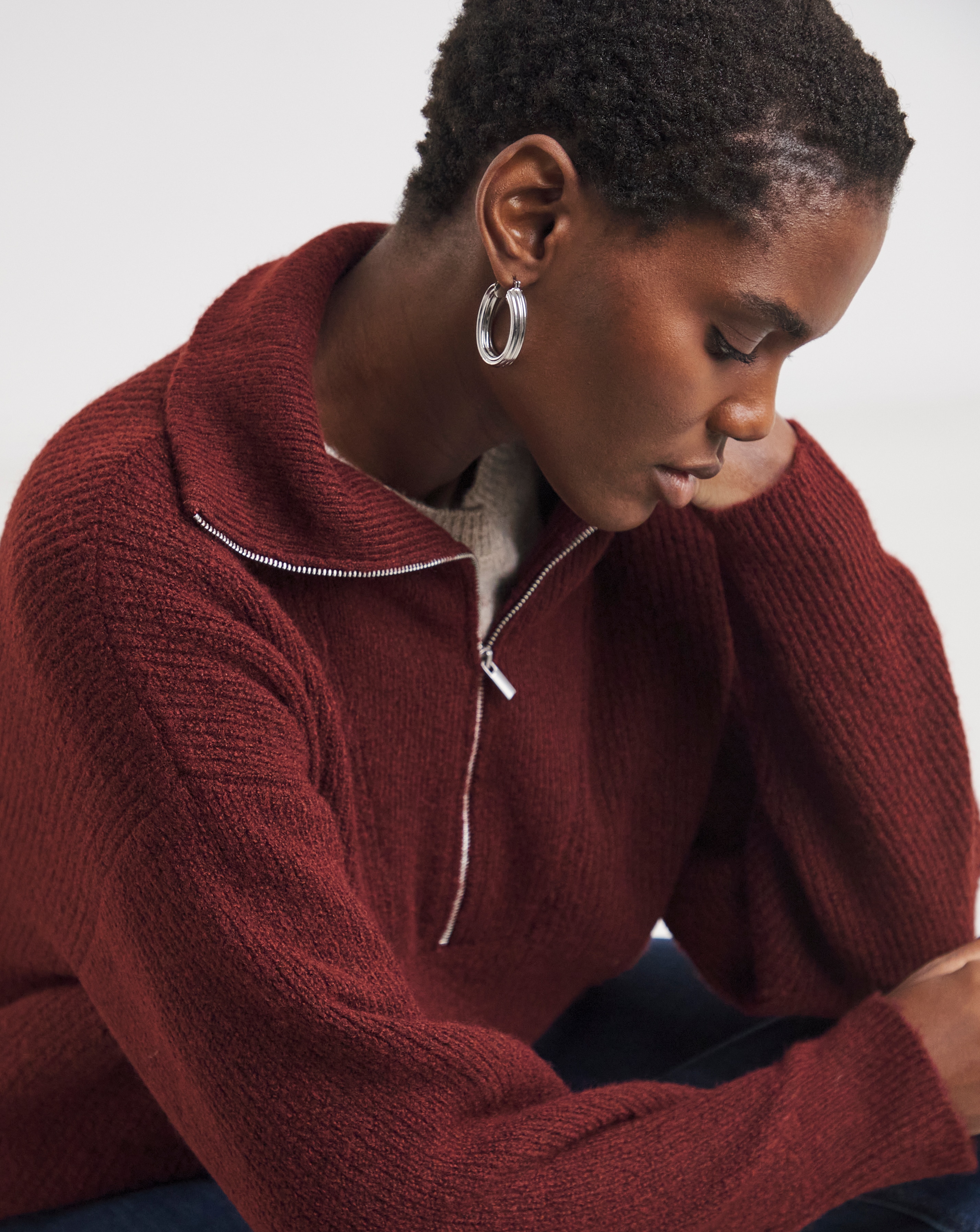 SPONGE HALF ZIP JUMPER