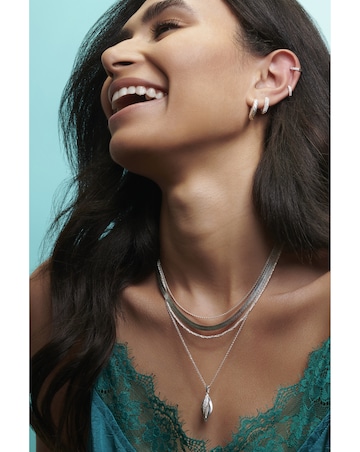 Simply Silver Sterling Silver 925 Cubic Zirconia Mini 10mm Hoop Earrings