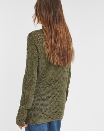 POINTELLE ALL OVER STITCH V NECK TUNIC