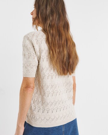 CROCHET SHORT SLEEVE JUMPER
