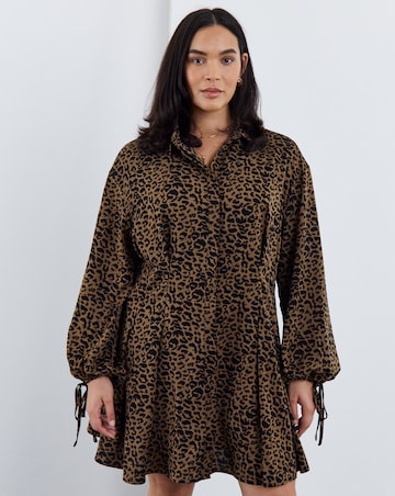 Simply Be Leopard Shirt Dress