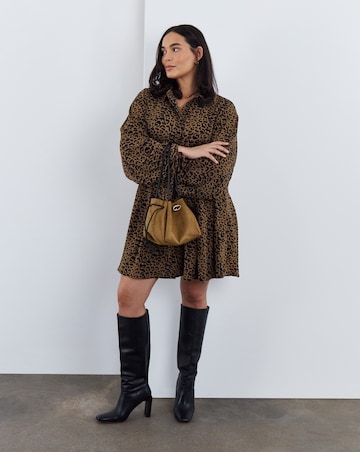 Simply Be Leopard Shirt Dress