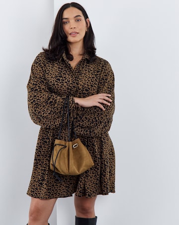 Simply Be Leopard Shirt Dress