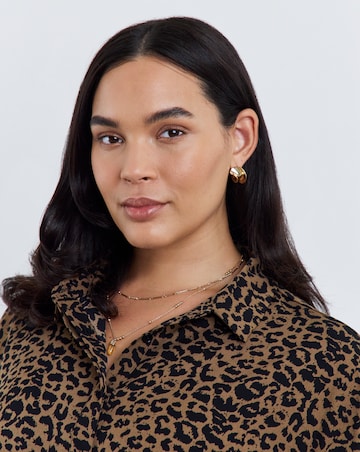 Simply Be Leopard Shirt Dress