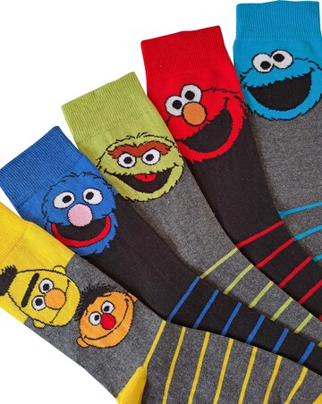 Mens 5pk Sesame St Socks