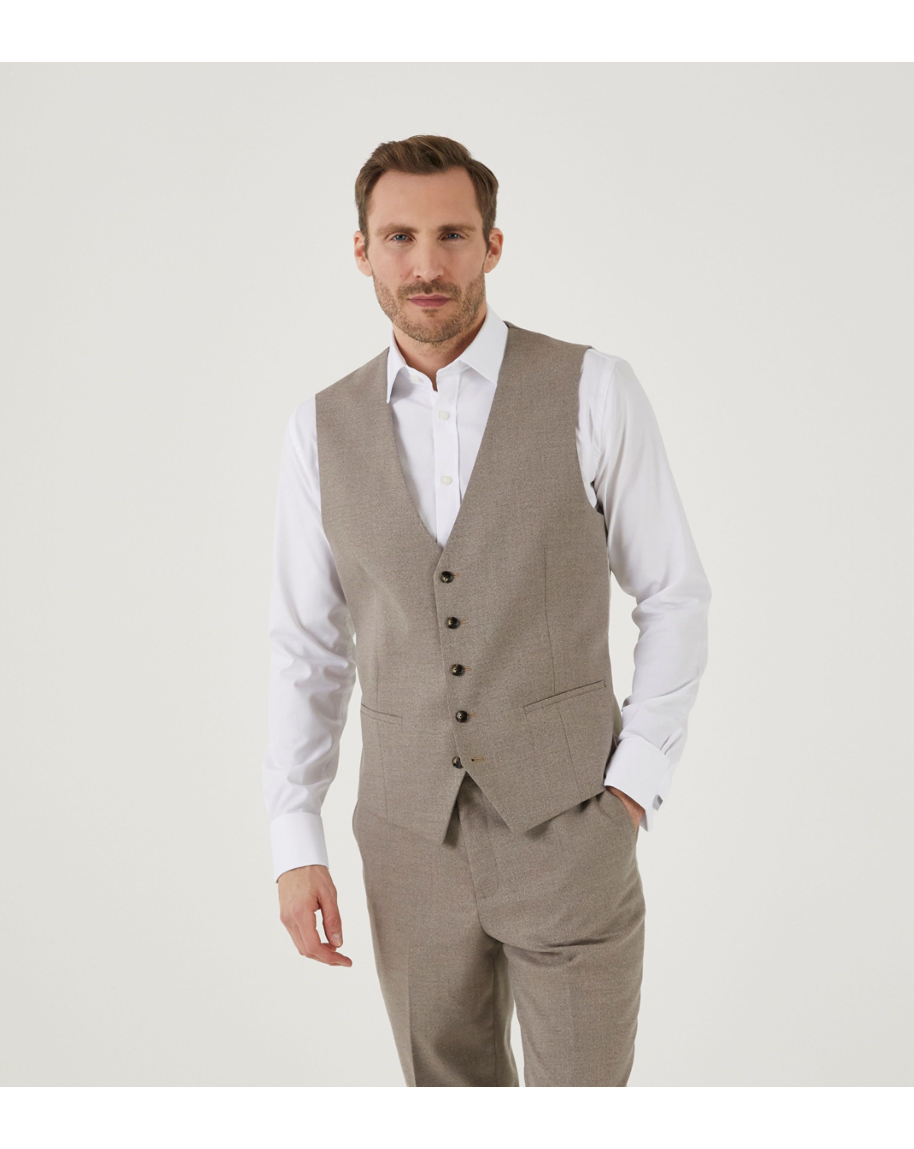 Skopes Jodrell Suit Waistcoat Stone