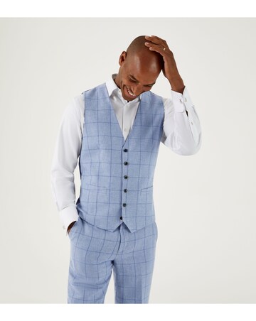 Skopes Dudley Suit Waistcoat Blue Check