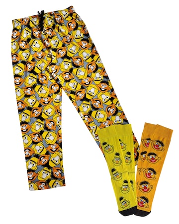 Bert & Ernie Loungepant & 2pk Sock