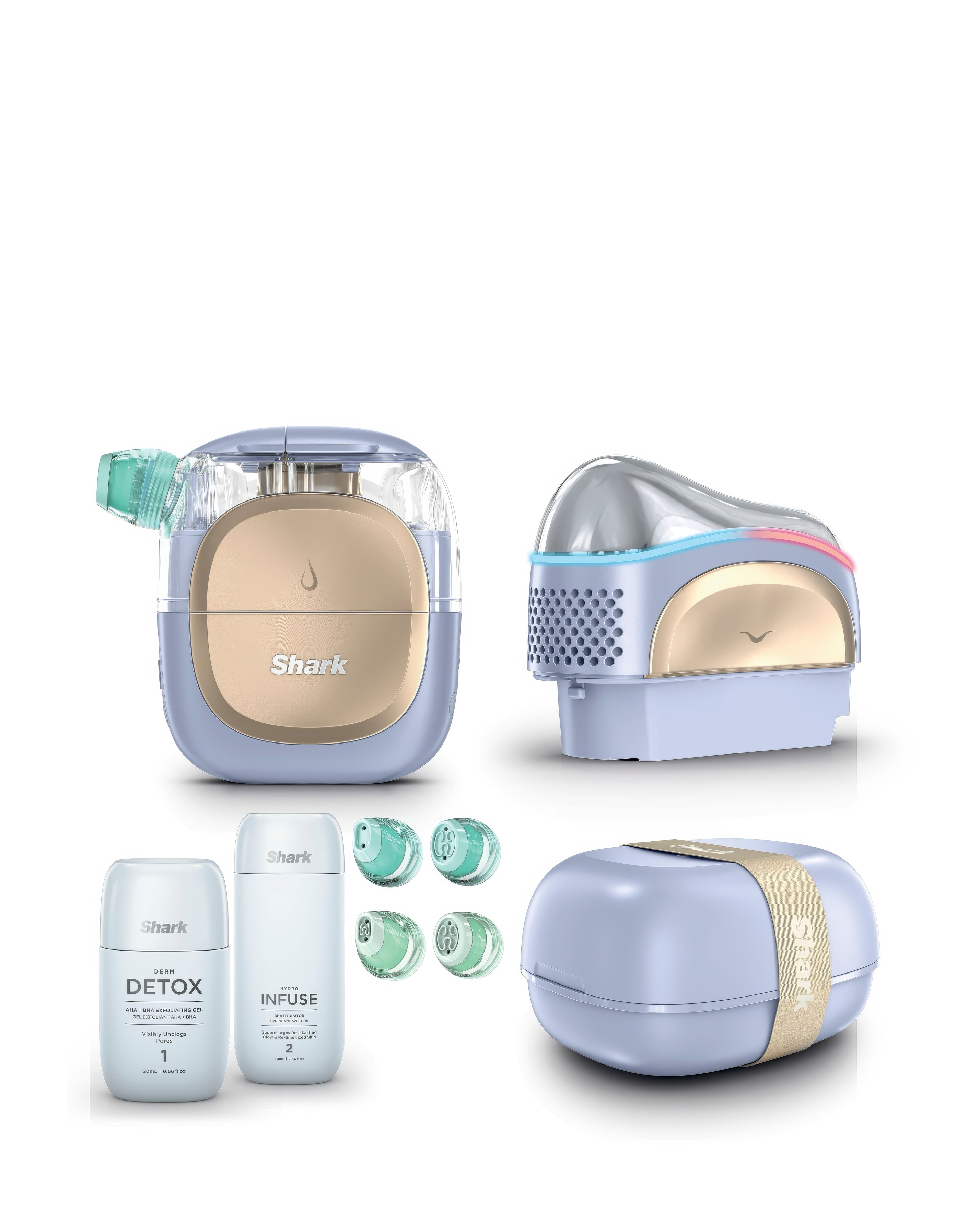 New In - Shark Facialpro Glow + Depuffi- Purple