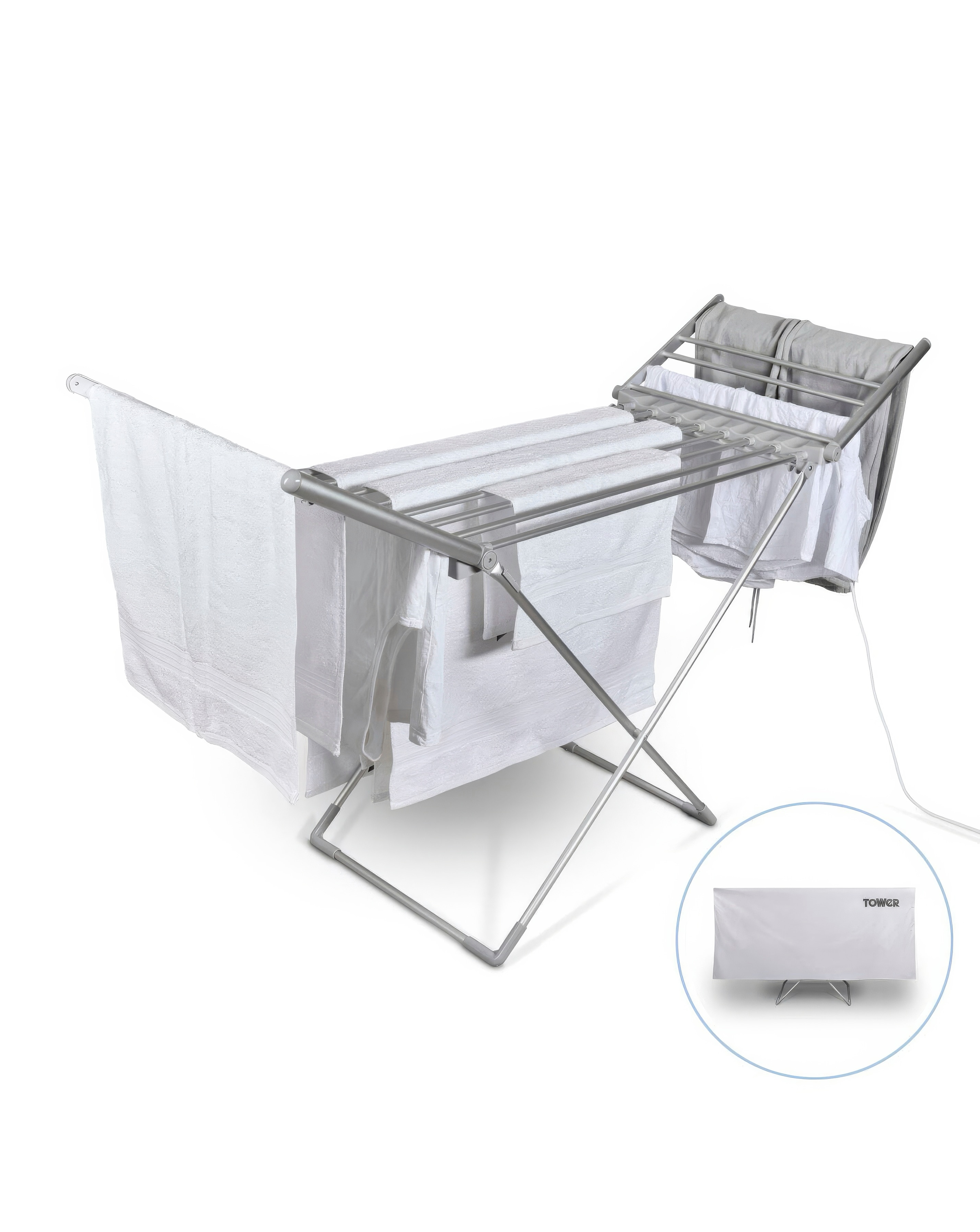 New In - Tower Winged Heated Airer + Cover