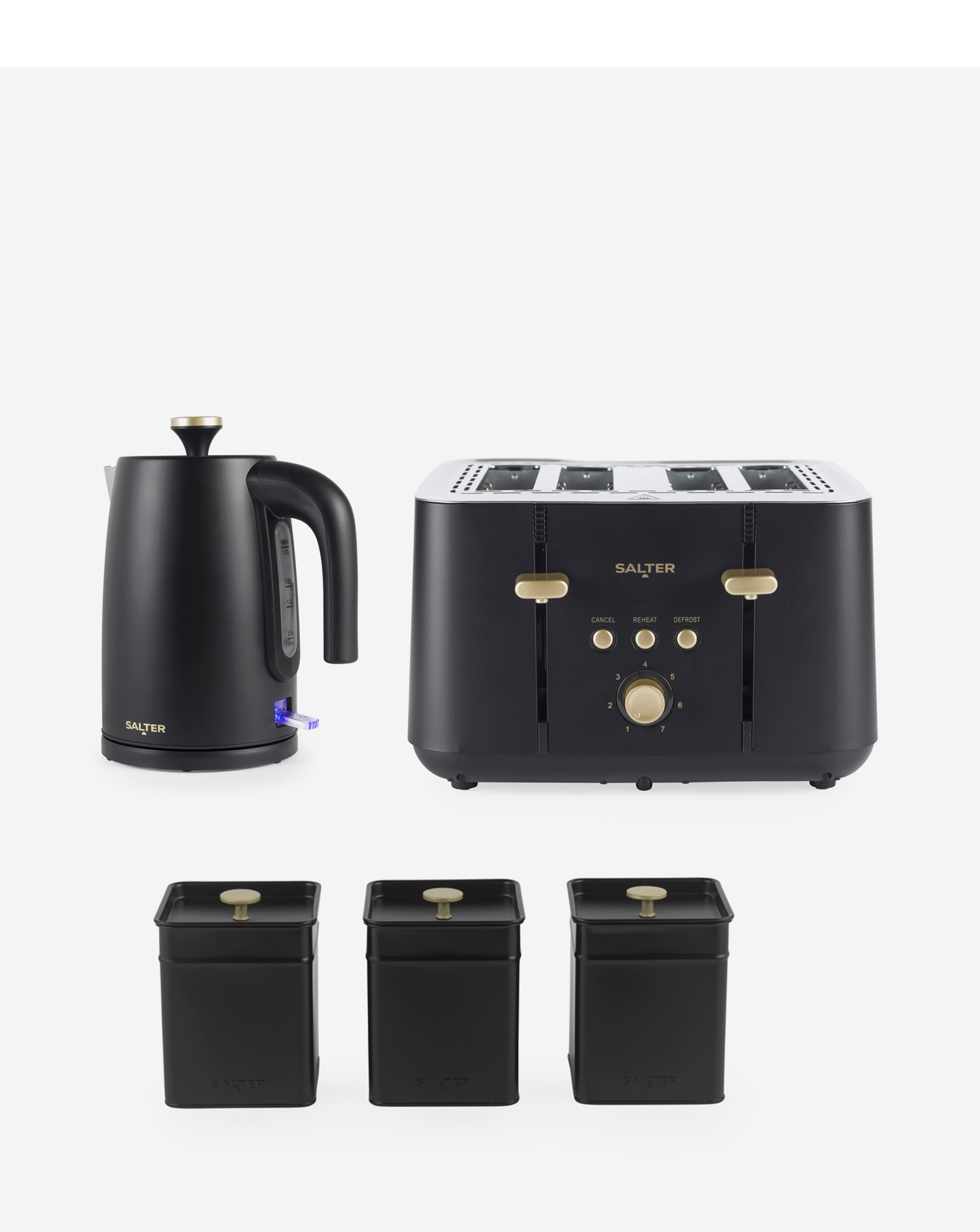 Salter Kettle, Toaster & Canister Bundle