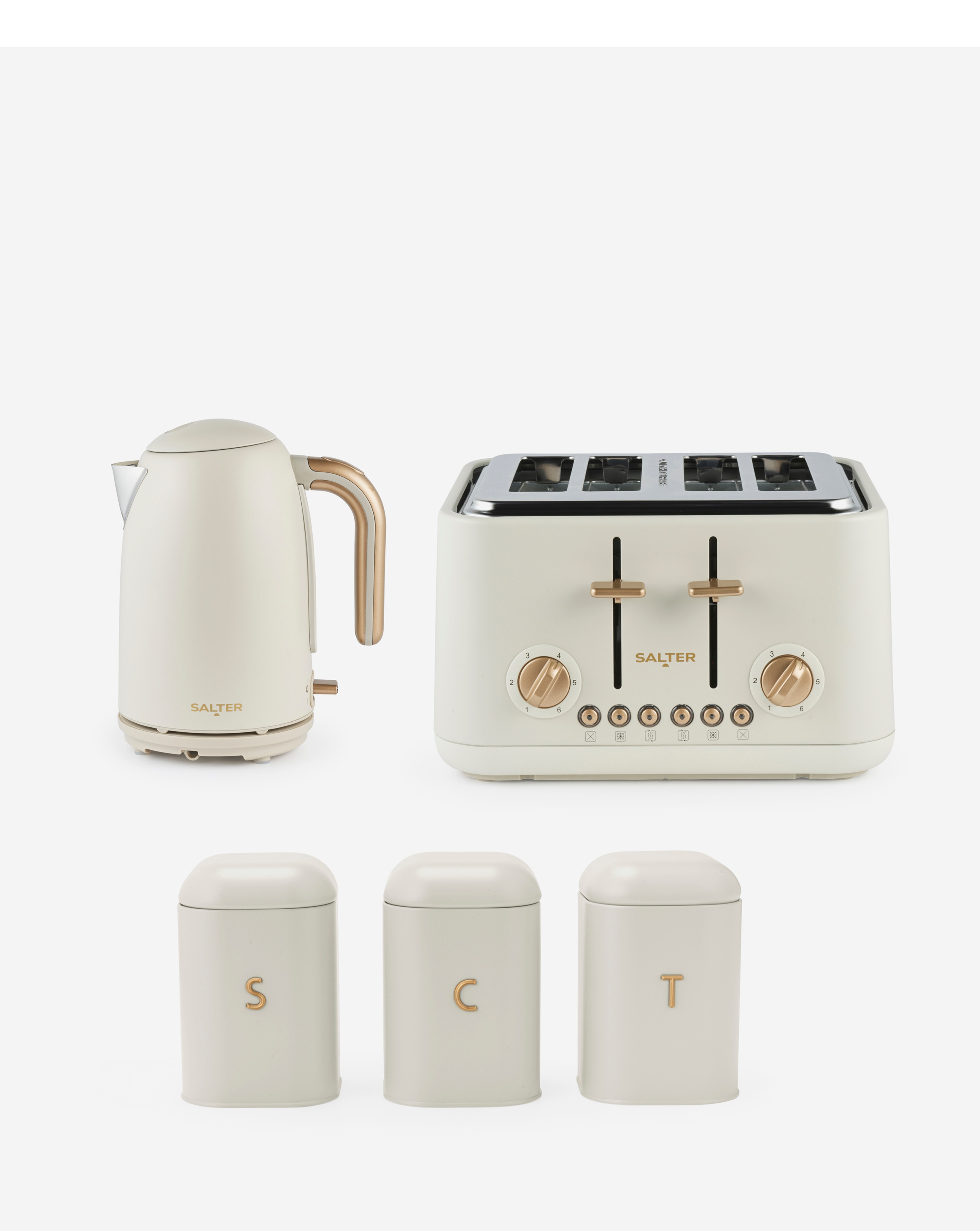 Salter Kettle, Toaster & Canister Bundle
