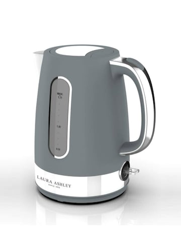 Laura Ashley 1.7L Jug Kettle + 4 Slice Toaster - Dark Slate