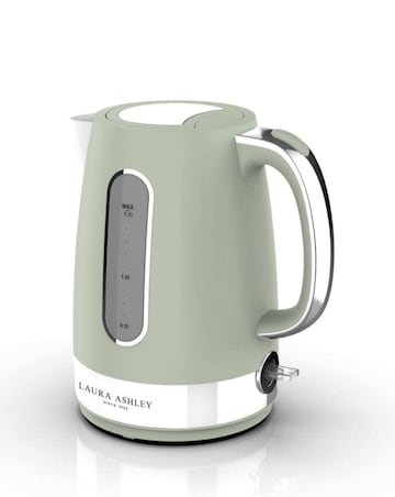 Laura Ashley 1.7L Jug Kettle + 4 Slice Toaster - Sage Leaf