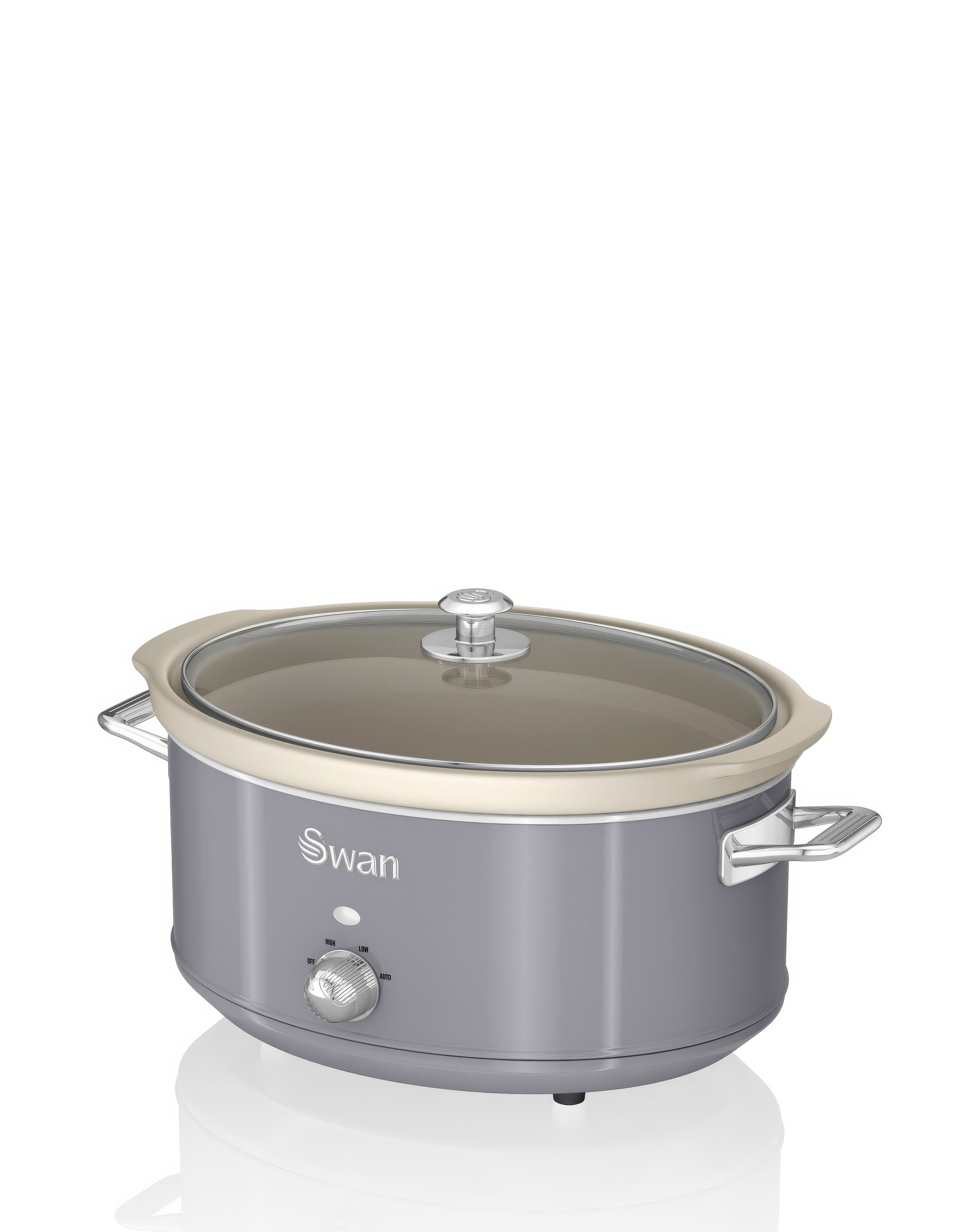 Swan 6.5L Slow Cooker Retro Grey