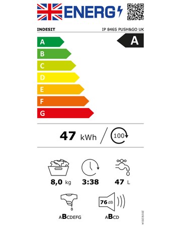 Indesit IP 846S Push & Go Washing Machine - Silver + Install