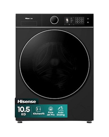 Hisense KitchenFit 5i Series WF5I1045BBQ 10.5kg Washing Machine - Black