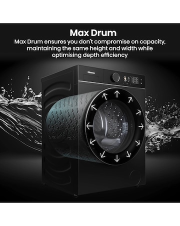 Hisense KitchenFit 5i Series WF5I1045BBQ 10.5kg Washing Machine - Black