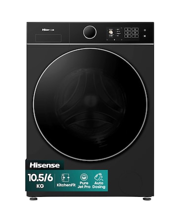Hisense KitchenFit 5i Series WD5I1045BBQ 10.5kg/6kg Washer Dryer - Black