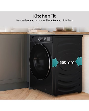 Hisense KitchenFit 5i Series WD5I1045BBQ 10.5kg/6kg Washer Dryer - Black