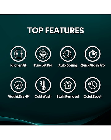 Hisense KitchenFit 5i Series WD5I1245BWR 12kg/8kg Washer Dryer - White