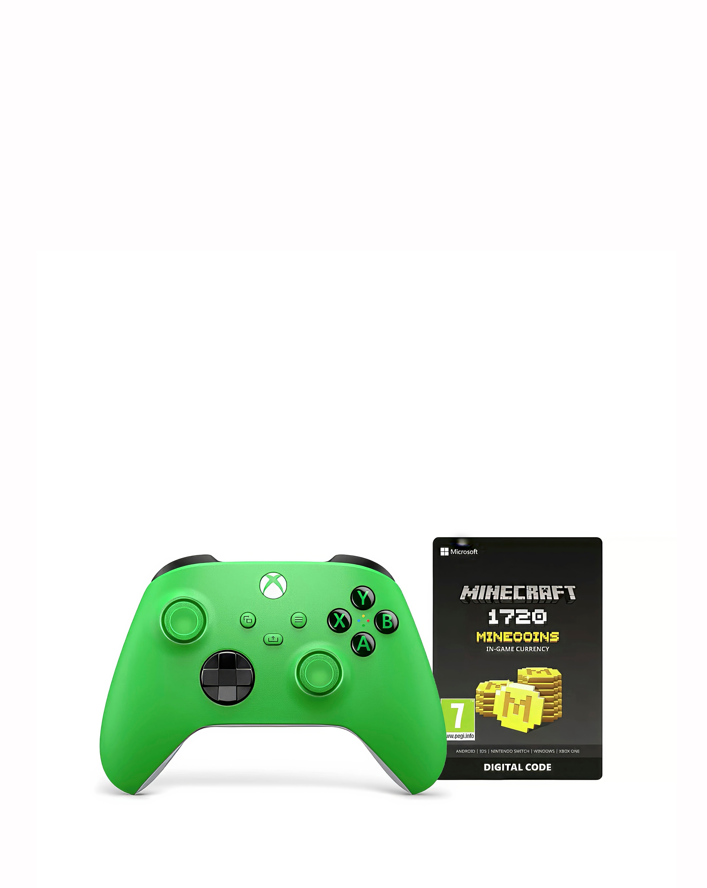 Xbox Green Controller & Minecoins