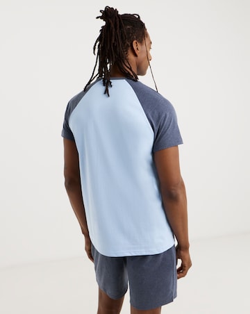 Raglan Marl T-Shirt And Short PJ Set