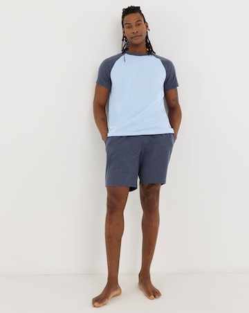 Raglan Marl T-Shirt And Short PJ Set