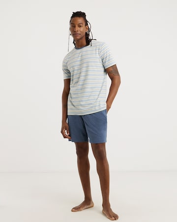 Marl Stripe T-Shirt And Short PJ Set
