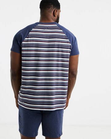 Marl Stripe T-Shirt And Short PJ Set