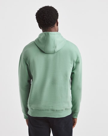 Union Garment Dyed Relaxed Fit Hooded Sweatshirt- Green