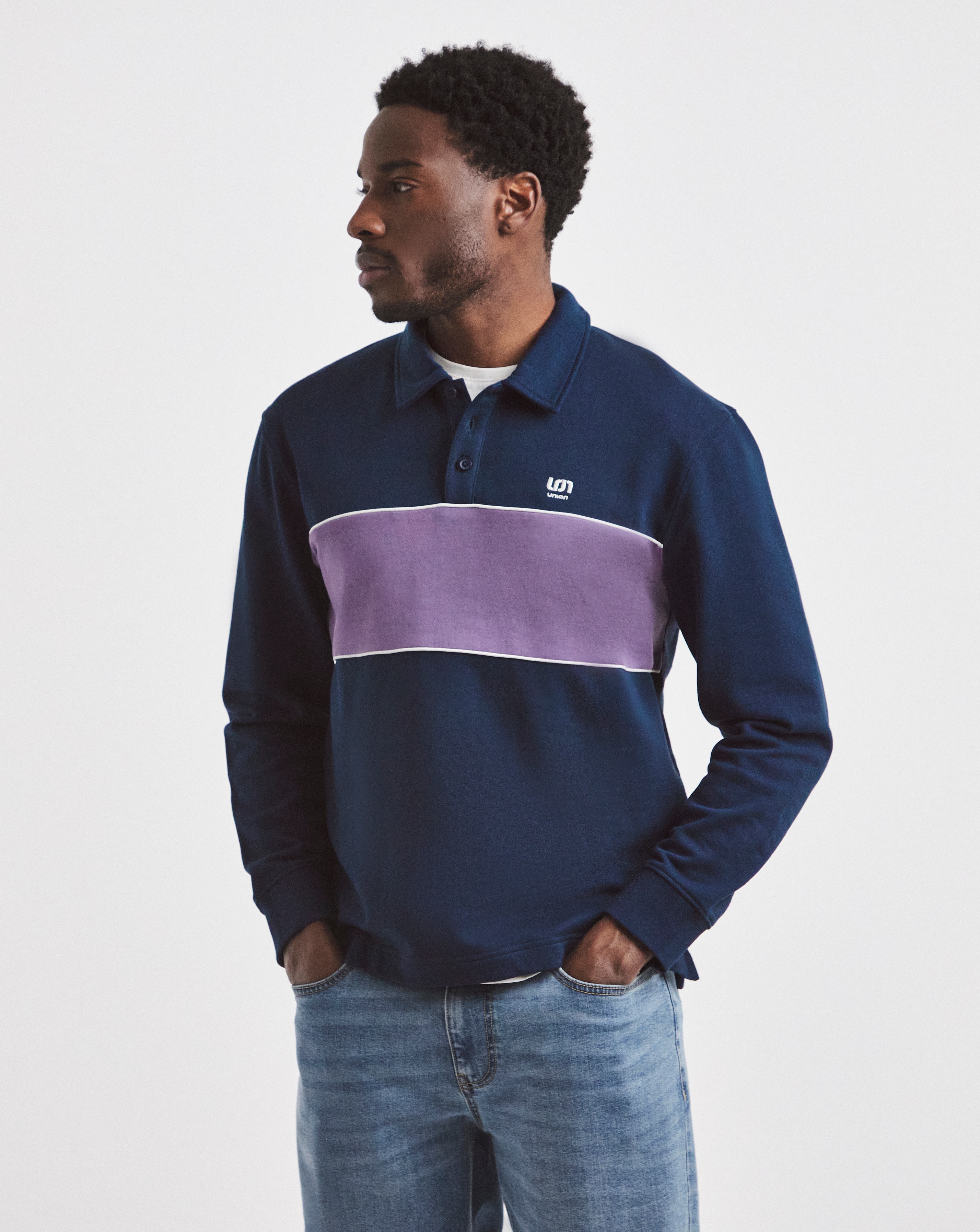 New In - Union Relaxed Rugby Sweatshirt - Navy