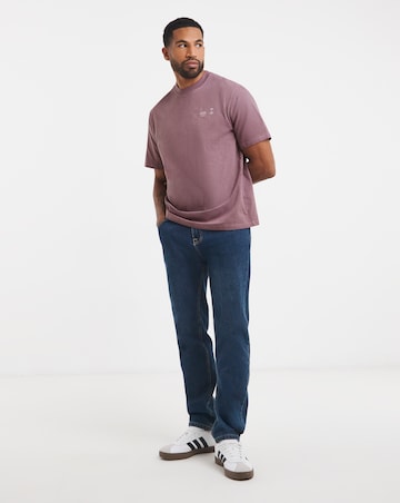 Union Garment Dyed Relaxed Fit T-Shirt- Plum