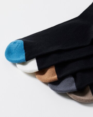 5 Pack Contrast Cushion Sole Sock