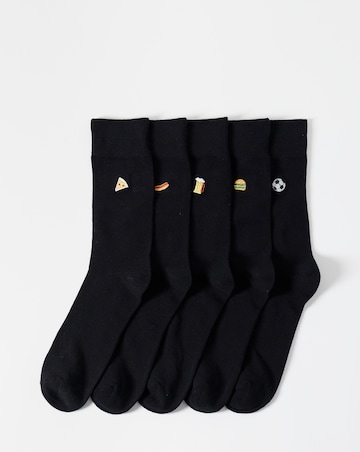5 Pack Embroidered Socks