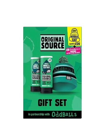 Original Source Odd Balls Green Bobble Hat Gift Set