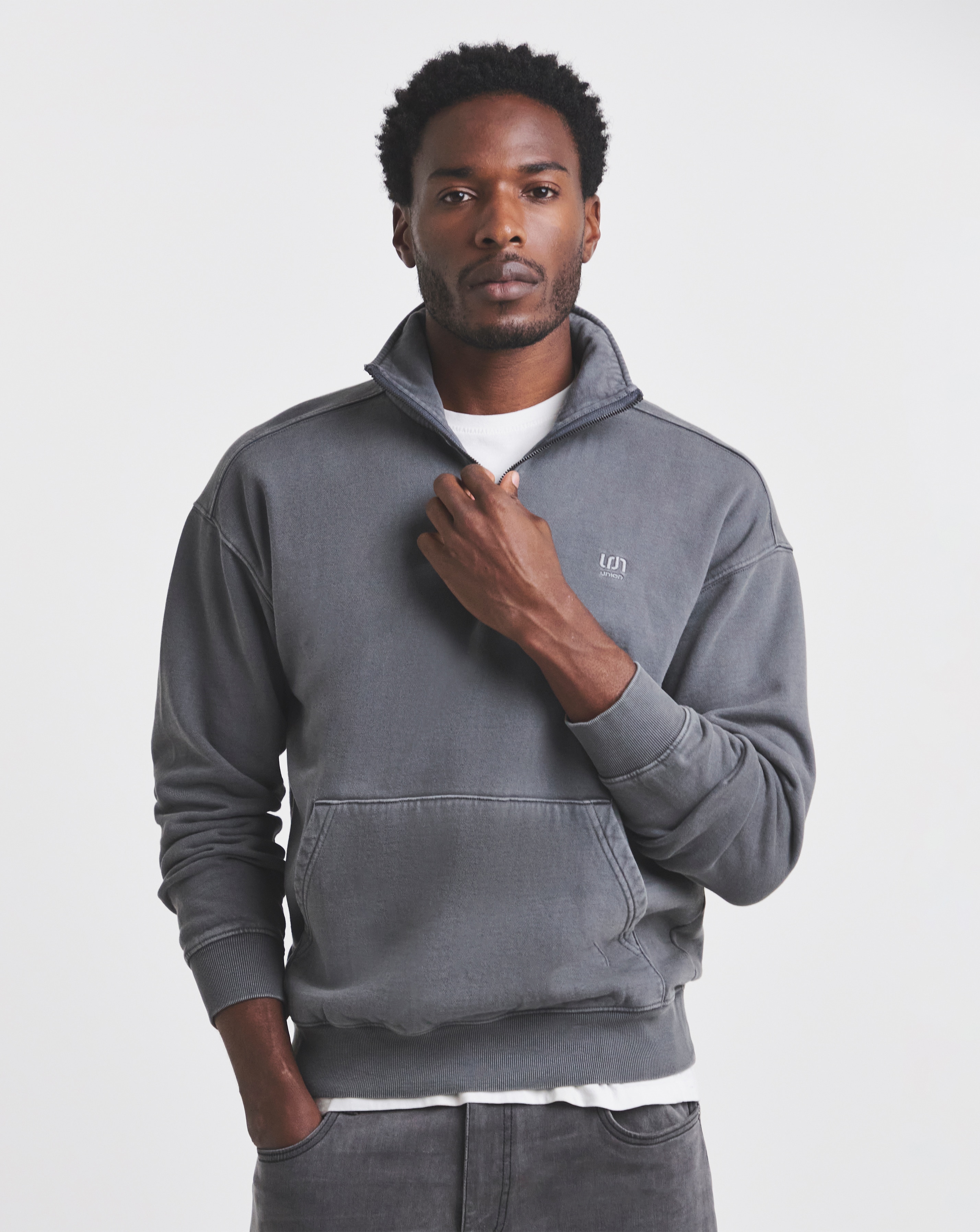Union Garment Dyed Funnel Neck Sweat