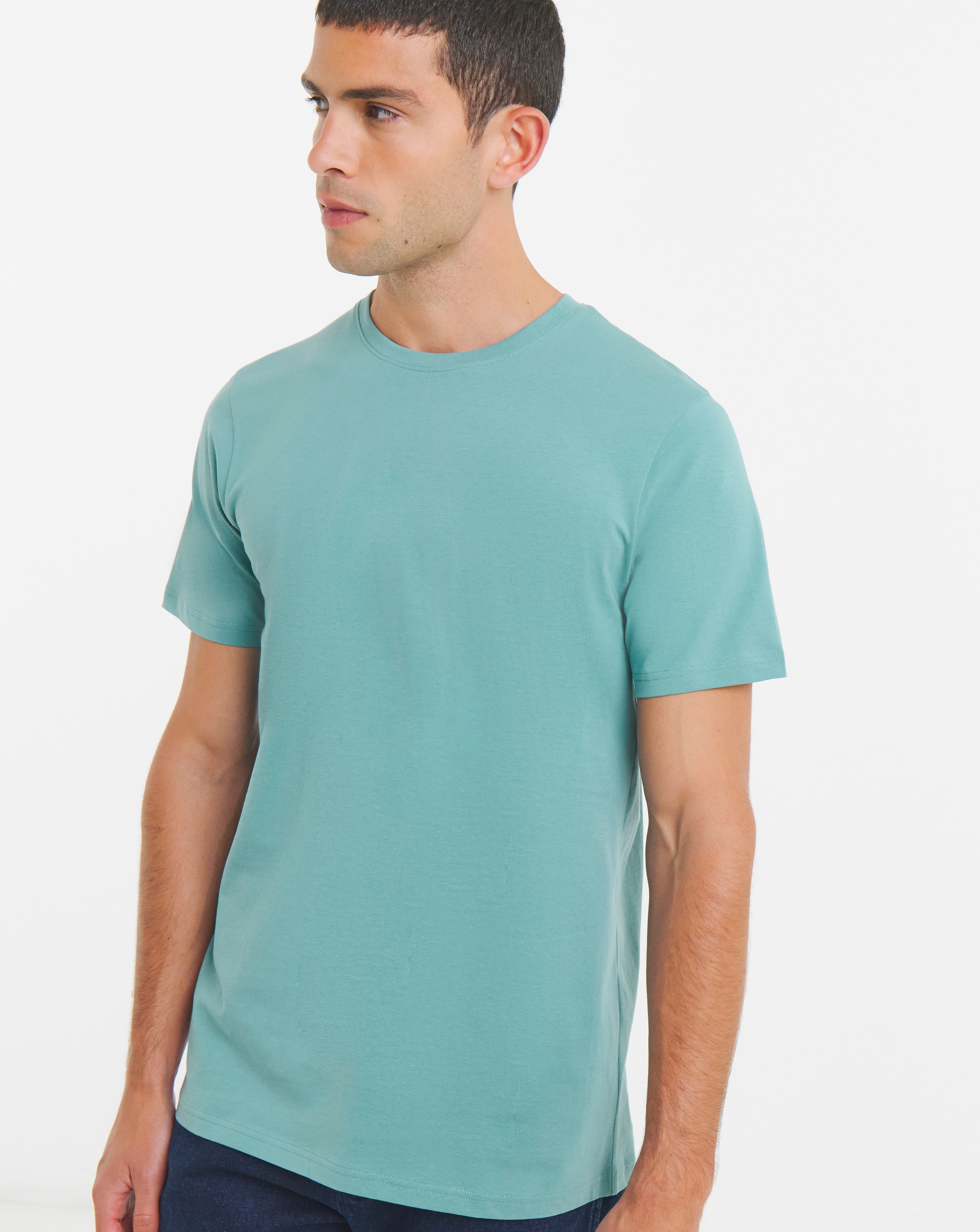 Pure Cotton Crew Neck T-Shirt Long