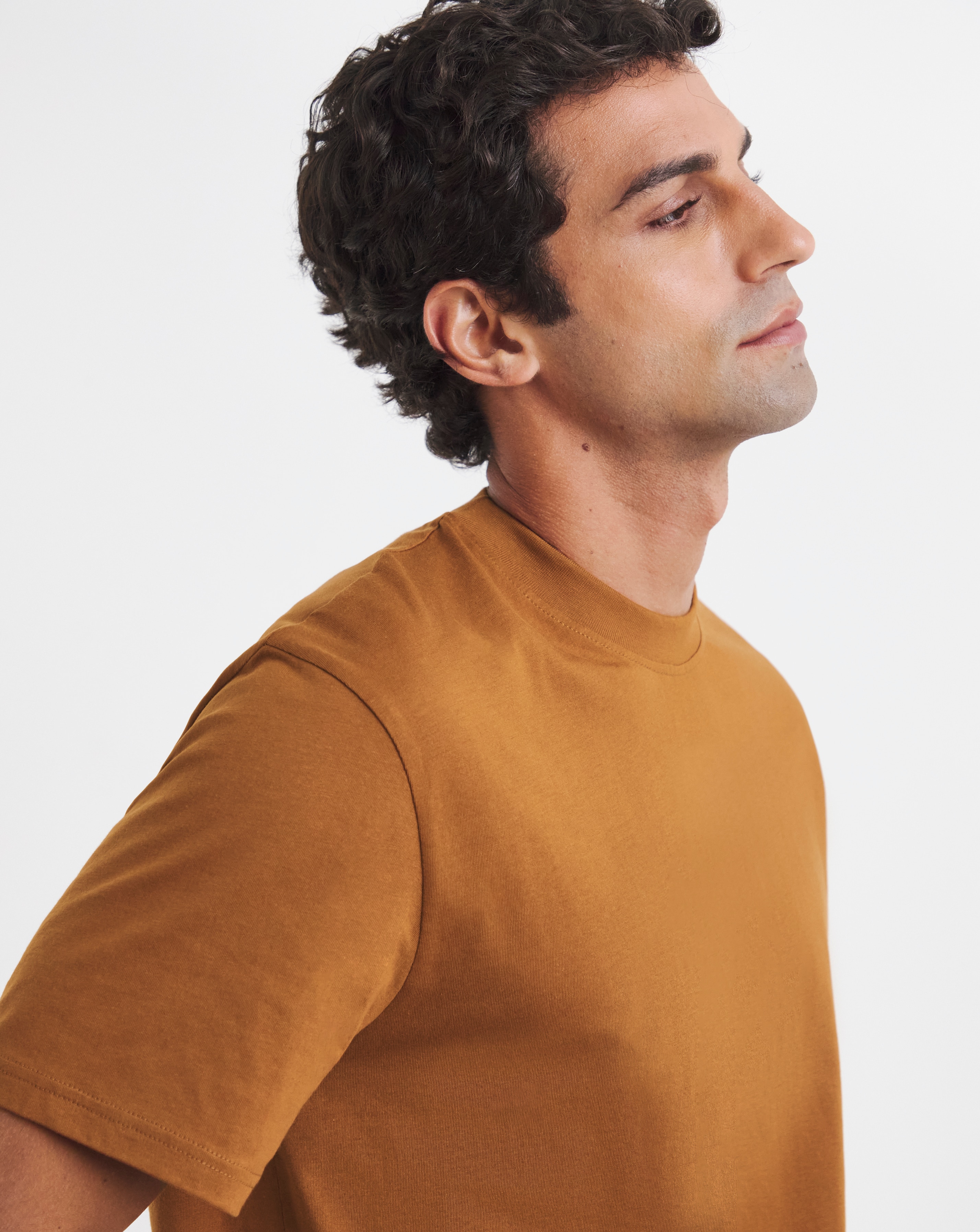 New In - Crew Neck T-Shirt Long - Rust
