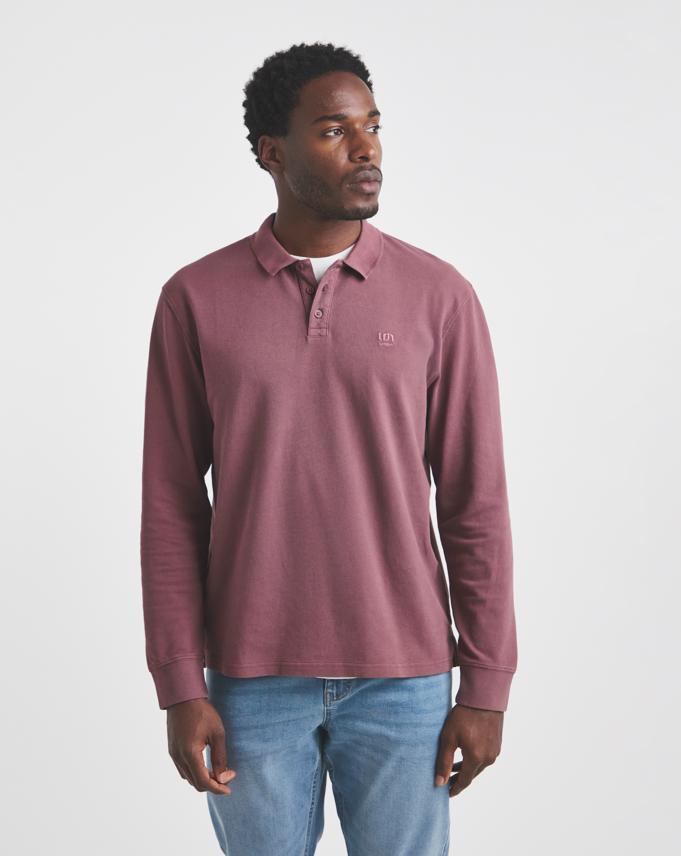 Union Garment Dyed Long Sleeve Polo