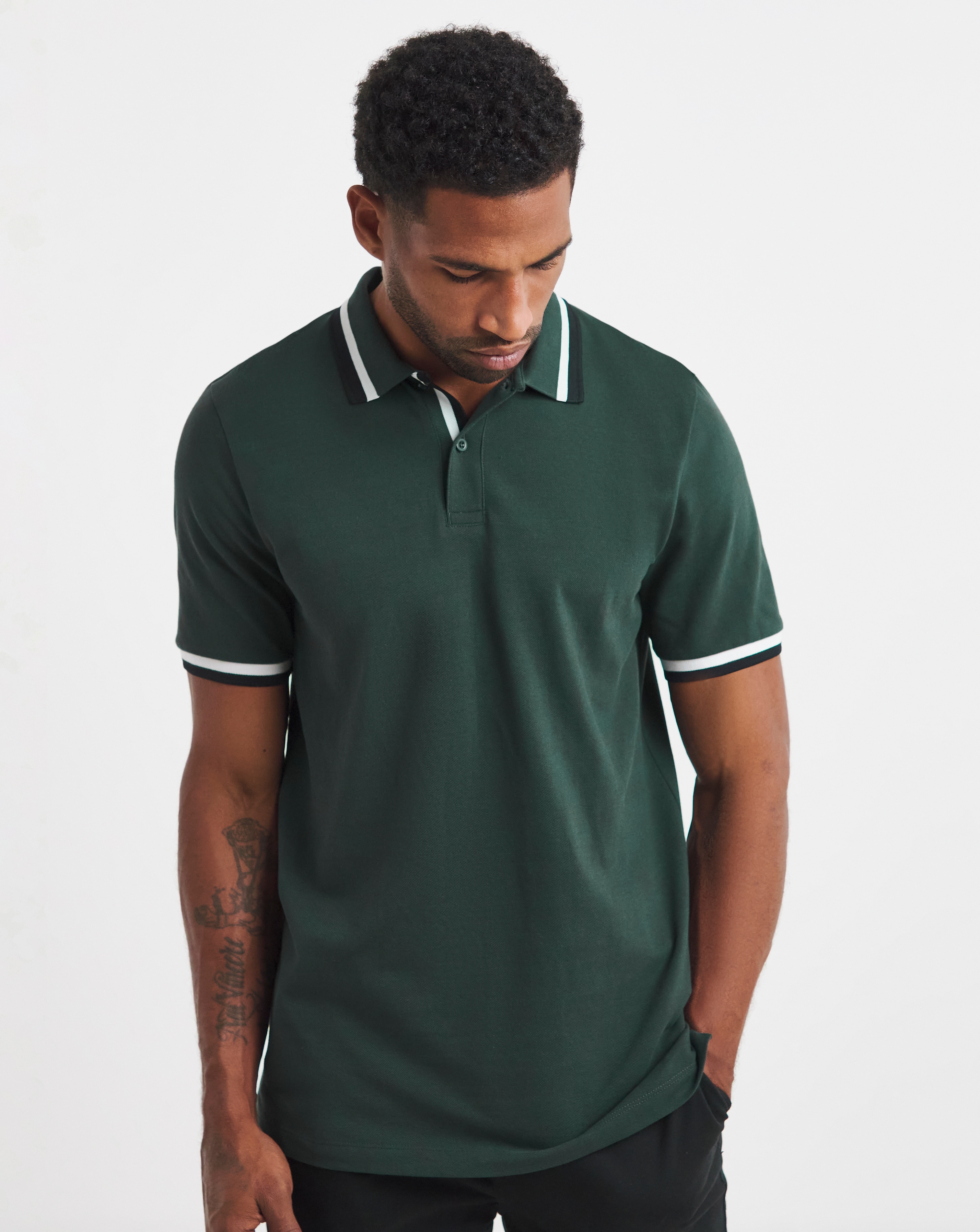 Tipped Pique Polo Long