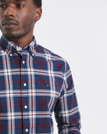 Tommy Hilfiger Flex Poplin Checked Shirt - Blue Check